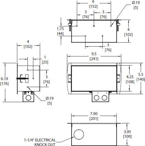 Premier GB-INWAVP or GB-INWAVPB In-Wall Cable and Gear Power Box