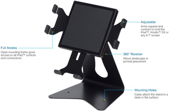 Premier IPM-300 Reversible Adjustable Mobile Free Standing iPad Stand