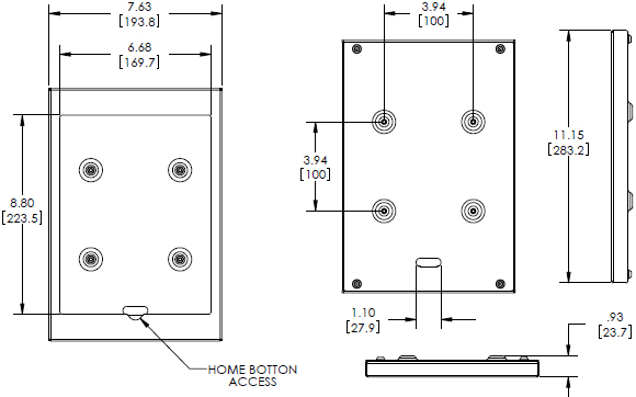 Premier IPM 100 Protected Secure IPad VESA 100x100 Mm Mounting Frame