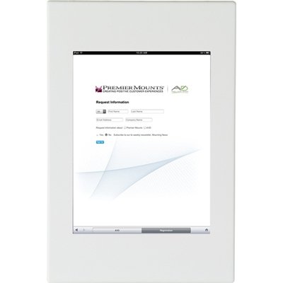 Premier IPM-700 Protected Fully Enclosed Mounting Frame for iPad in white