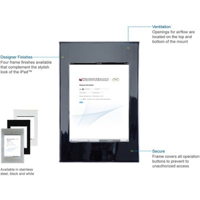 Premier IPM-700 Protected Fully Enclosed Mounting Frame for iPad in black