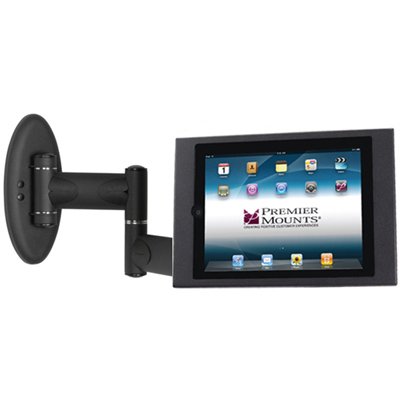 Premier Mounts Articulating Wall Mount iPad Arm IPM100-AM50B Bundle Pack