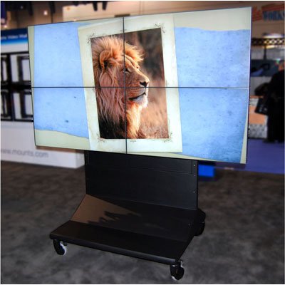 Premier MVWC-2X2 Universal Mobile 2x2 Video Wall Cart for 45