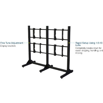 Premier MVWS-2x2-4655 Modular 2x2 Video Wall Stand for 46-55