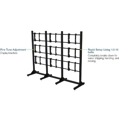 Premier MVWS-3x3-55 Modular 3x3 Video Wall Stand for 55