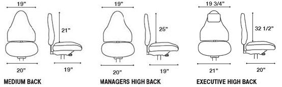 Seat and Back of RFM Carmel Medium Back Multi-Function Ergonomic Task Chair