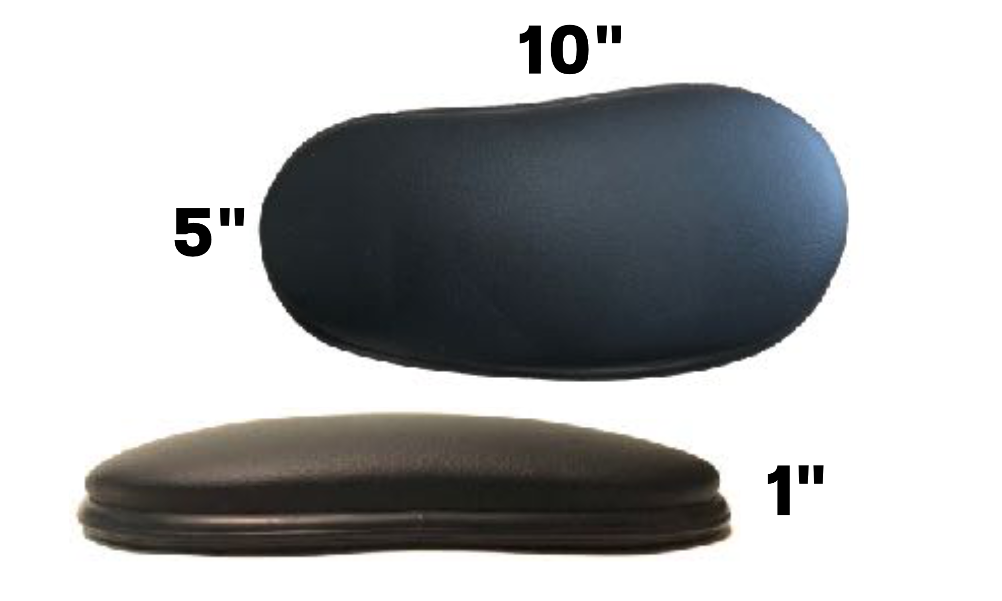 45P - High soft flame retardant kidney shaped leather pad with plywood core
