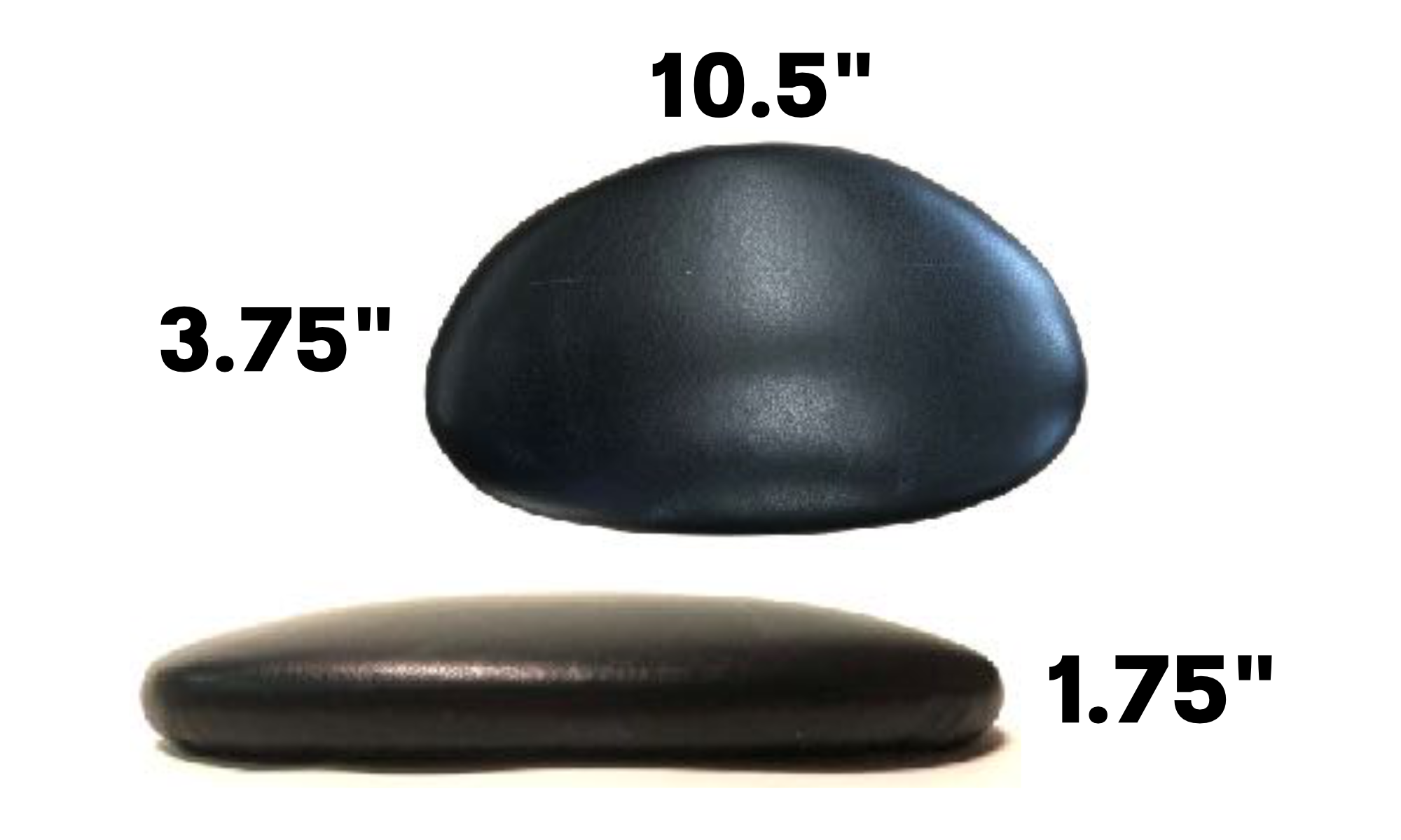 46P - D-shaped leather pad with plywood core