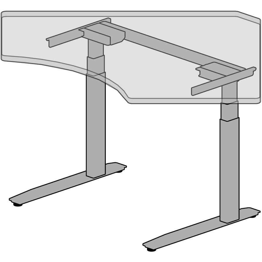 SIS SX2 Enhanced Electric 2 Leg Equal Corner Workcenter - 350 lb