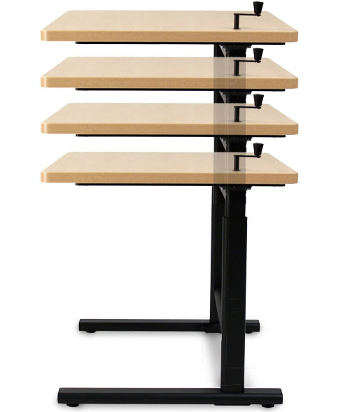 Height Adjustment (23" - 35.5") of SIS MOVE Crank table
