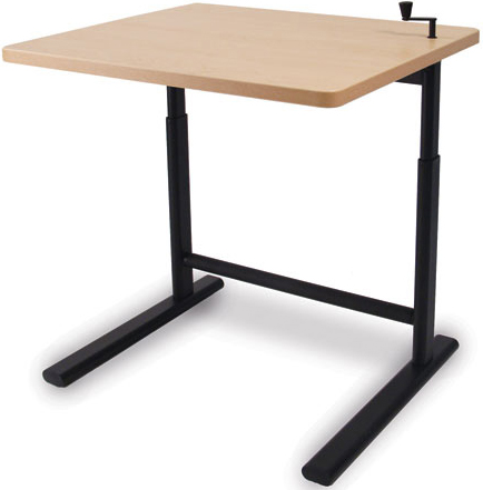 SIS Move Crank Rectangle Height Adjustable Single Surface Ergonomic Table