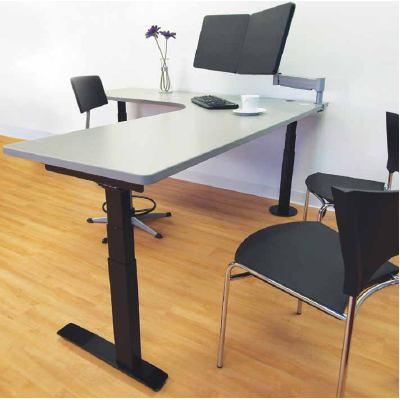 SIS SURF2 Electric 3-Leg CornerFlex Height Adjustable Table and Ergonomic Desk (30