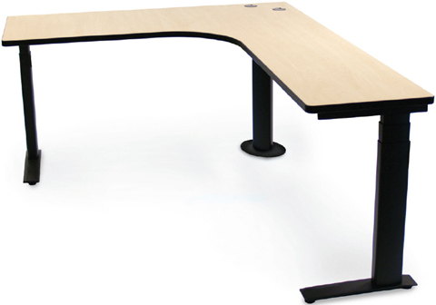 SIS SURF2 CornerFlex 3-leg Electric Height Adjustable Workcenter (30" depth)