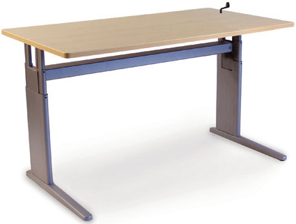 SIS Xtreme Crank Rectangle Height Adjustable Single Surface Ergonomic Table