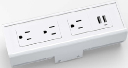 SECL-3-USB-GW72 - 3 power outlets and 2 USB ports