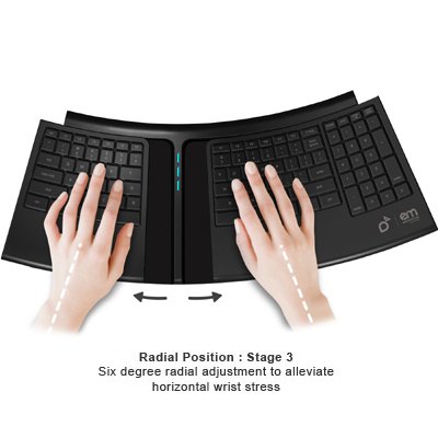 Smartfish K2418B ErgoMotion Ergonomic Engage Keyboard with Anti-Fatigue Comfort Motion