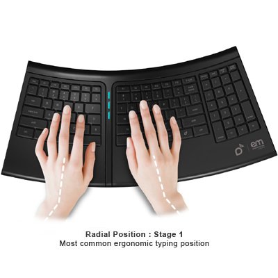 Smartfish K2418B ErgoMotion Ergonomic Engage Keyboard with Anti-Fatigue Comfort Motion