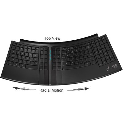 Smartfish K2418B ErgoMotion Ergonomic Engage Keyboard with Anti-Fatigue Comfort Motion