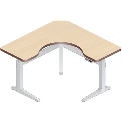 WorkRite Sierra Electric Cockpit Corner Height Adjustable 3 Legs Workstation