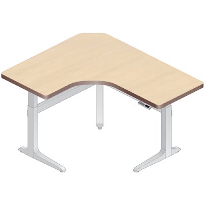 WorkRite Sierra Electric Offset Corner Left or Right Height Adjustable 3 legs Workcenter