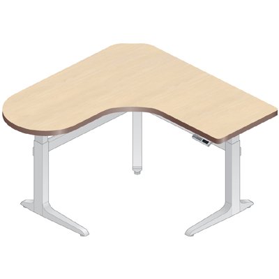 WorkRite Sierra Electric Peninsula 3 Legs Height Adjustable Workstations 