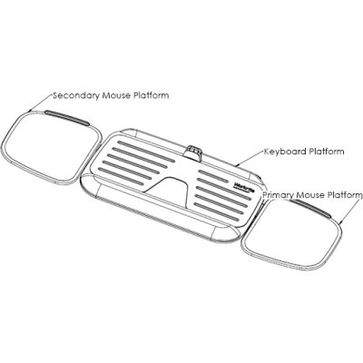Workrite UC3100 Glide 2 Single/Dual Mouse Keyboard Tray UG3100