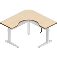 Workrite Sierra Crank Cockpit Corner (22-34") Height Adjustable Workcenters