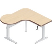Workrite Sierra Crank P Peninsula 3 Legs Dual Depth (22-34") Height Adjustable Workcenters