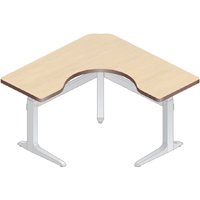 Workrite Sierra Pin Cockpit Corner 3 Legs (22-34") Height Adjustable Table 
