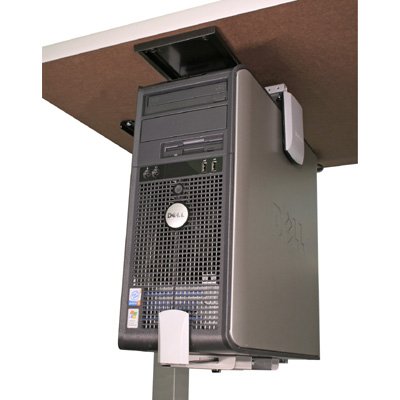 Workrite 920 Protected CPU Holder Fixed Wall/Under Desk/Track Mount