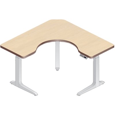 WorkRite Sierra HX Electric Height Adjustable Table, Cockpit Corner 
