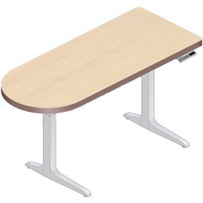 WorkRite Sierra HX Electric Peninsula 2 Leg Sit-Stand Workcenter