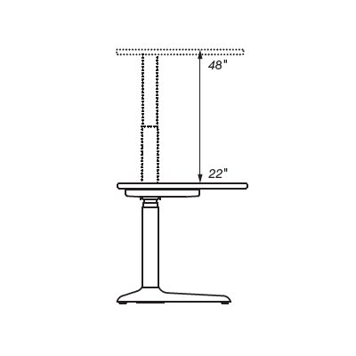 Height range from 22 to 48"