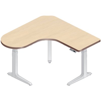 WorkRite Sierra HX Electric Peninsula 3 Leg Sit-Stand Workcenter