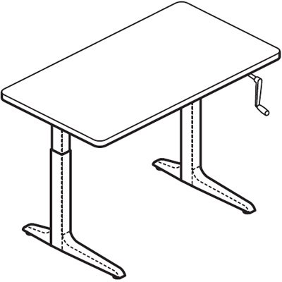 WorkRite Sierra HX Crank Rectangular Height Adjustable Workcenter