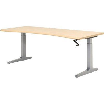 WorkRite Sierra HX Crank Rectangular Concave Front Low Level Table