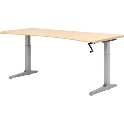 WorkRite Sierra HX Crank Rectangular Concave Front Medium Level Table