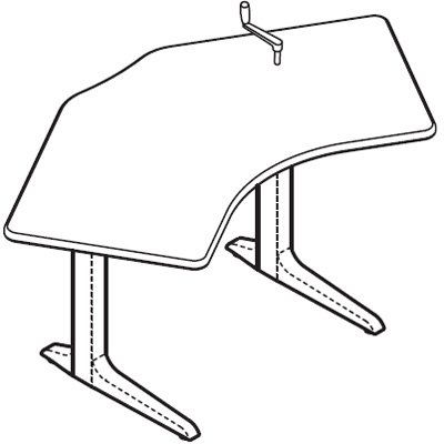WorkRite Sierra HX Crank 120 Degree 2 Legs Height Adjustable Workcenter