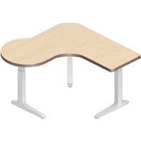 WorkRite Sierra HX Pin P Peninsula 3 Legs Left or Right Height Adjustable Workcenter