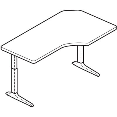 WorkRite Sierra HXL Electric Offset Corner 2 Leg Workcenter