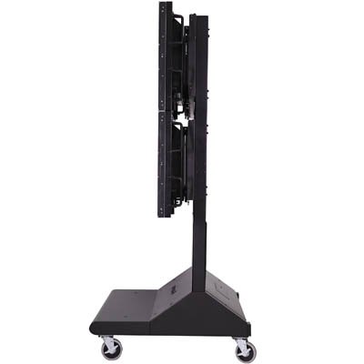 Side view of Peerless DS-VWC560 Digital Signage Portable Video Wall Cart 2x2 or 2x1 Configurations for 40 to 60 inch Displays up to 500 lbs