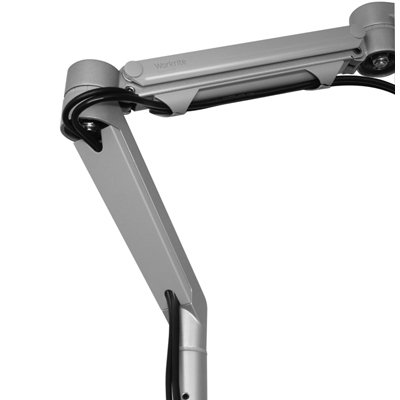 Cable Management of Workrite WA1000-C-S or WA1000-G-S Willow LCD Monitor Arm for Lighter Monitors (1-14 lbs)
