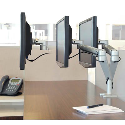 Reach of Workrite WA1000-C-S or WA1000-G-S Willow LCD Monitor Arm for Lighter Monitors (1-14 lbs)