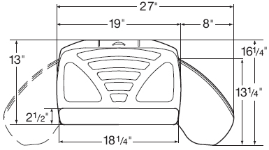 WorkRite 2180S Banana Board Adjustable Keyboard Tray System with Mouse Palm Support