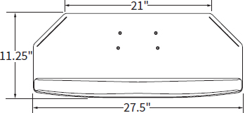 Technical Drawing for Workrite DIAGONAL Diagonal Keyboard Platform