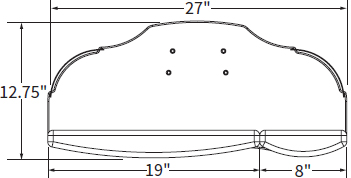 Technical Drawing for Workrite SKATE Skate Keyboard Platform