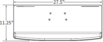 Technical Drawing for Workrite STRAIGHT Straight Keyboard Platform