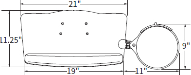 Technical Drawing for Workrite SWAP Swap Keyboard Platform