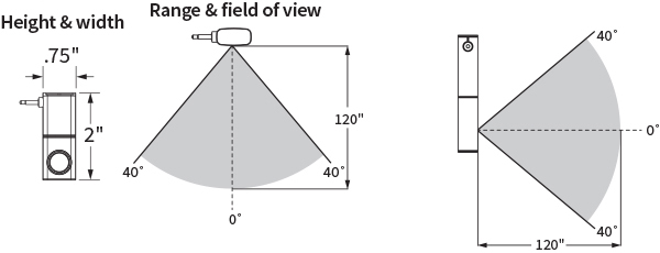 Technical Drawing for Workrite LTG-OCC-PVT-S Astra 3 Replacement Occupancy Sensor