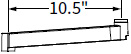 Technical drawing for Workrite CONF-ACC-1EXT-S Conform Flat, Static Extension Arm